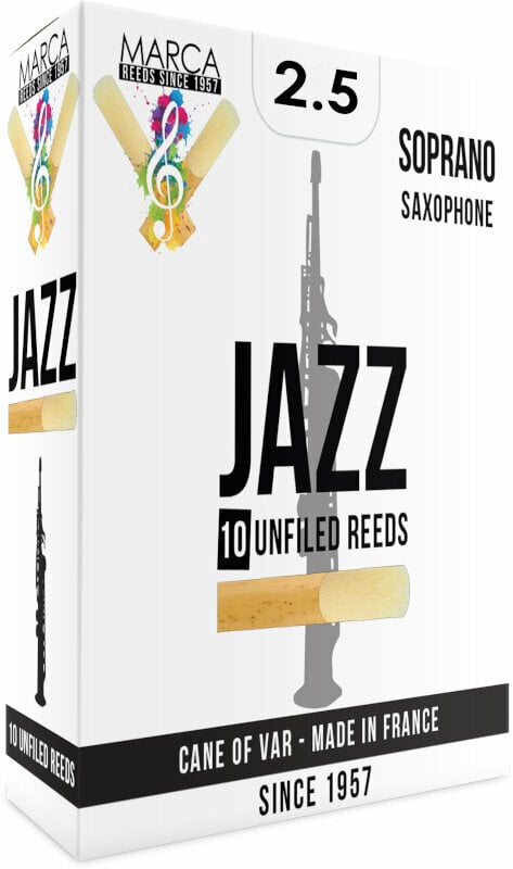 Blad för sopransaxofon Marca Jazz Unfiled - Bb Soprano Saxophone #2.5 Blad för sopransaxofon