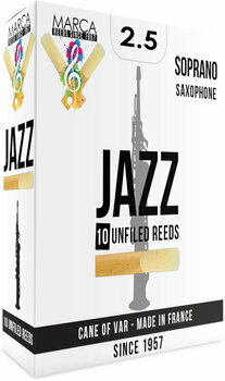 Тръстикова пластинка за сопрано саксофон Marca Jazz Unfiled - Bb Soprano Saxophone #2.5 Тръстикова пластинка за сопрано саксофон - 1