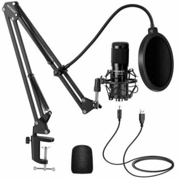 Microfon cu condensator pentru studio Neewer NW-8000 USB Microfon cu condensator pentru studio - 1