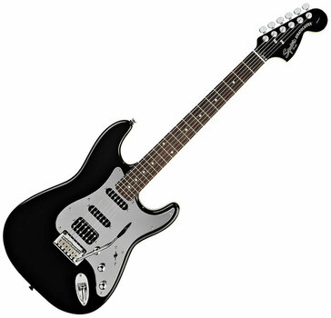 Elektrische gitaar Fender Squier Black and Chrome Standard Stratocaster HSS RW Black - 1