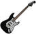 Chitară electrică Fender Squier Black and Chrome Standard Stratocaster HSS RW Black