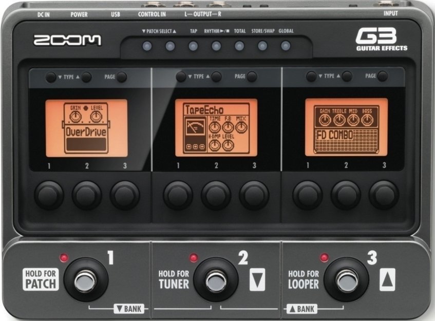 Multi-effekt til guitar Zoom G3