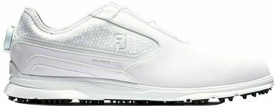 Голф обувки > Мъжки голф обувки Footjoy Superlites XP BOA White/Silver 42,5