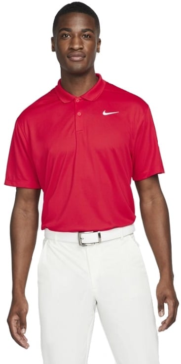 red dri fit polo