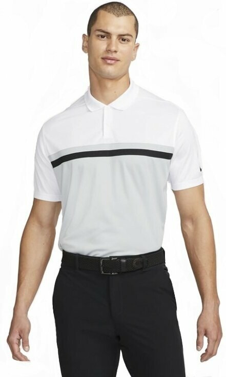 Облекло > Ризи за поло Nike Dri-Fit Victory OLC Color-Blocked Mens Polo Shirt White/Light Grey/Black XL