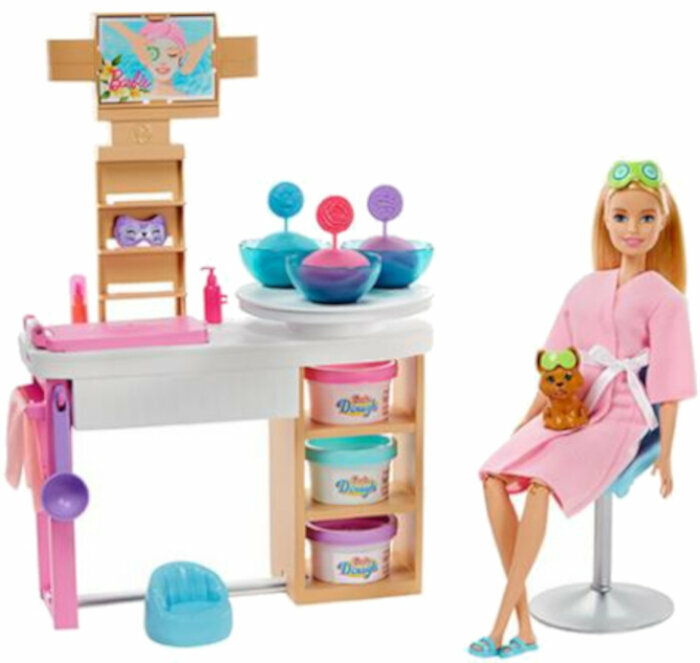 Barbie Mattel Barbie Jeu de salon de beauté avec une femme blanche Barbie