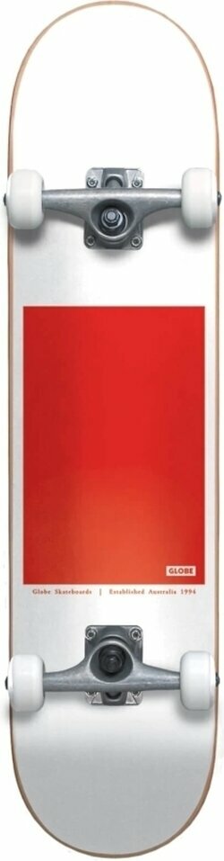 Skateboard Globe G0 Block Serif White/Red Skateboard