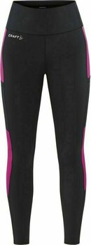 Calças/leggings de corrida Craft ADV Essence 2 Women's Tights Black/Roxo L Calças/leggings de corrida - 1