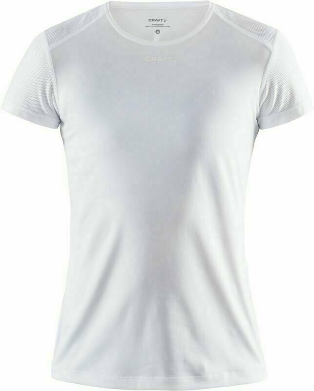 T-shirt de corrida de manga curta Craft ADV Essence Slim SS Women's Tee White M T-shirt de corrida de manga curta