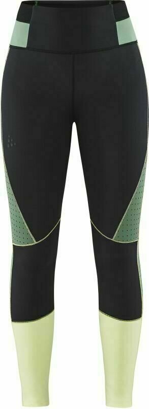 Pantalones/leggings para correr Craft PRO Charge Blocked Women's Tights Giallo/Black XS Pantalones/leggings para correr