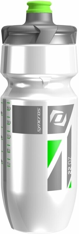 Cyklistická fľaša Syncros Corporate Plus White/Green 650 ml Cyklistická fľaša