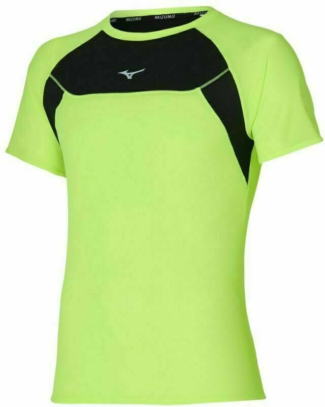 Running t-shirt with short sleeves
 Mizuno DryAeroFlow Tee Neolime XL Running t-shirt with short sleeves