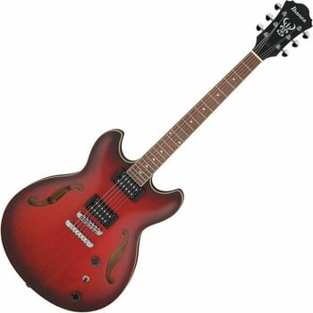 Gitara semi-akustyczna Ibanez AS53-SRF Sunburst Red Flat - 1