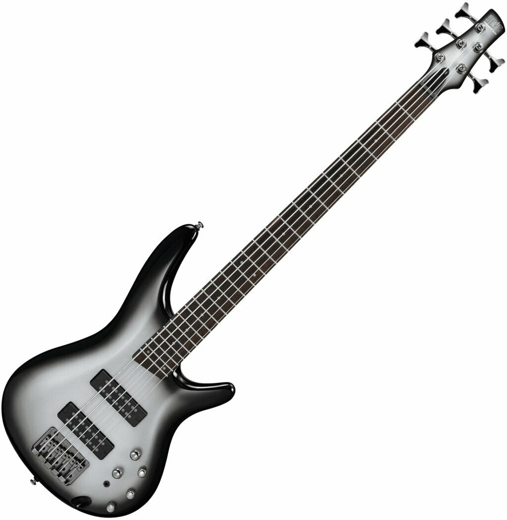 5-saitiger E-Bass, 5-Saiter E-Bass Ibanez SR305E-MSS Metallic Silver Sunburst