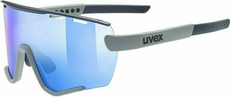 Fietsbril UVEX Sportstyle 236 Set Rhino Deep Space Mat/Blue Mirrored Fietsbril