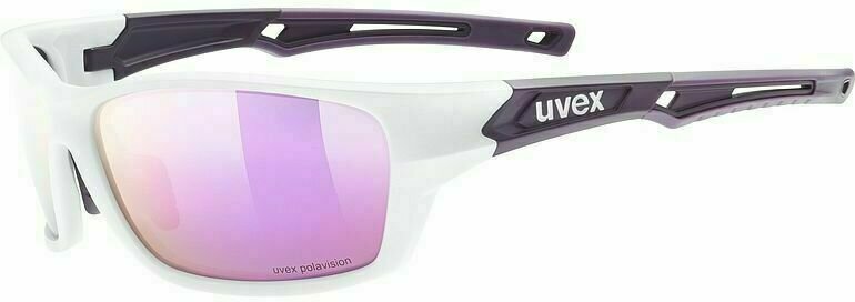 Cykelbriller UVEX Sportstyle 232 Polarized Pearl Prestige Mat/Mirror Pink Cykelbriller