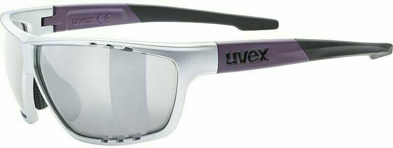 Óculos de ciclismo UVEX Sportstyle 706 Silver Plum Mat Óculos de ciclismo