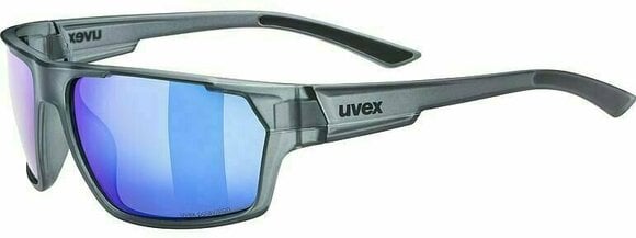 Cycling Glasses UVEX Sportstyle 233 Polarized Smoke Mat/Litemirror Blue Cycling Glasses - 1