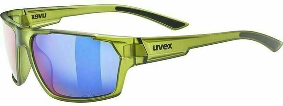 Fietsbril UVEX Sportstyle 233 Polarized Green Mat/Litemirror Blue Fietsbril - 1