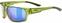 Fietsbril UVEX Sportstyle 233 Polarized Green Mat/Litemirror Blue Fietsbril