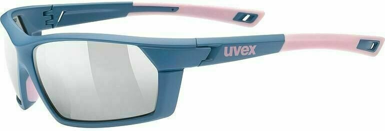 Cycling Glasses UVEX Sportstyle 225 Blue Mat Rose/Mirror Silver Cycling Glasses