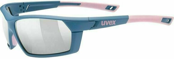 Cycling Glasses UVEX Sportstyle 225 Blue Mat Rose/Mirror Silver Cycling Glasses - 1