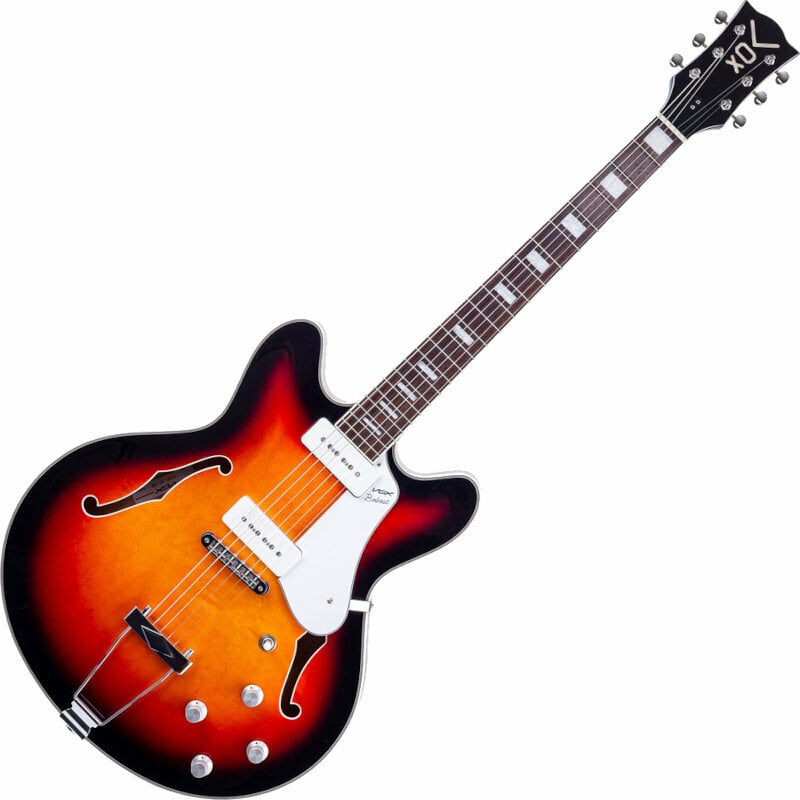 Halbresonanz-Gitarre Vox Bobcat V90 Sunburst