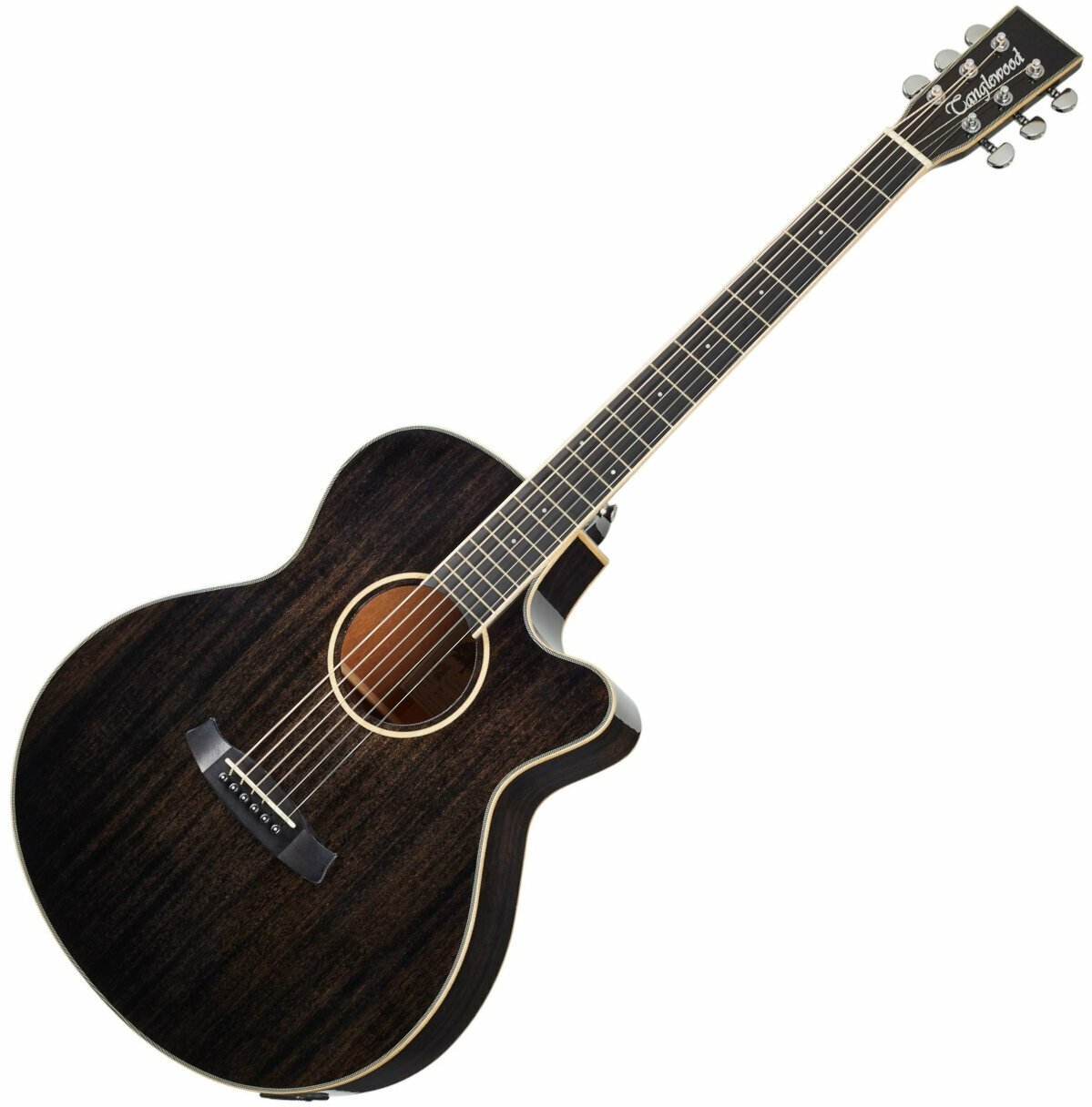 Electro-acoustic guitar Tanglewood TW4 E BS Black Shadow Gloss