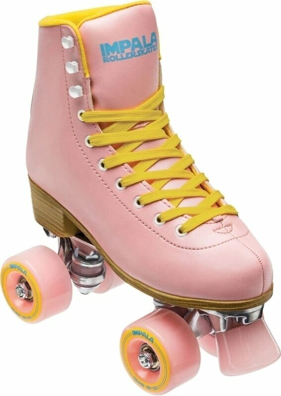 Double Row Roller Skates Impala Skate Roller Skates Pink/Yellow 35 Double Row Roller Skates