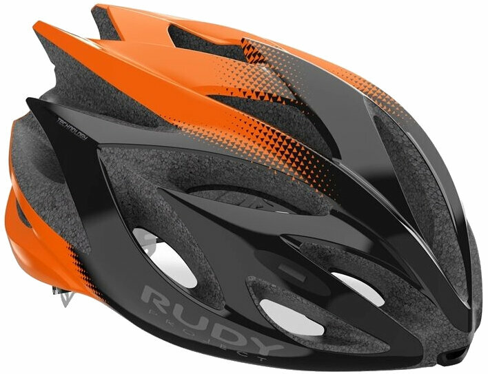 Fahrradhelm Rudy Project Rush Black/Orange Shiny M Fahrradhelm