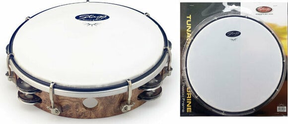 Tambourin avec peau Stagg TAB-208P/WD - 1