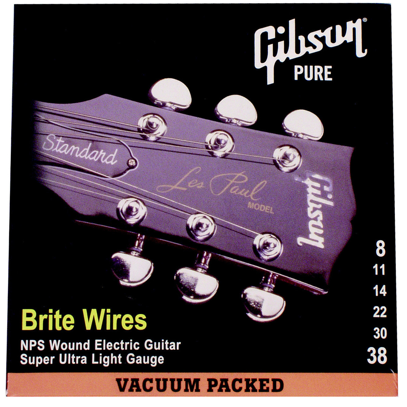 Struny pre elektrickú gitaru Gibson Brite Wires Electric 008-038