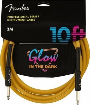 Kabel za instrumente Fender Professional Glow in the Dark Narančasta 3 m Ravni - Ravni - 1