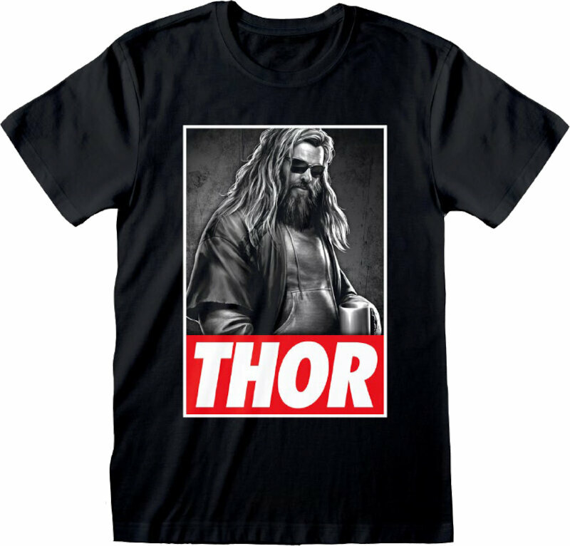 Camiseta de manga corta Avengers Camiseta de manga corta Thor Photo Black L