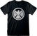 Marškinėliai Avengers Shiled Logo Distressed Black M Marškinėliai