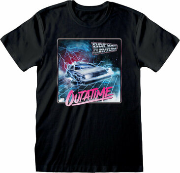 T-Shirt Back To The Future T-Shirt Outa Time Neon Unisex Black M - 1