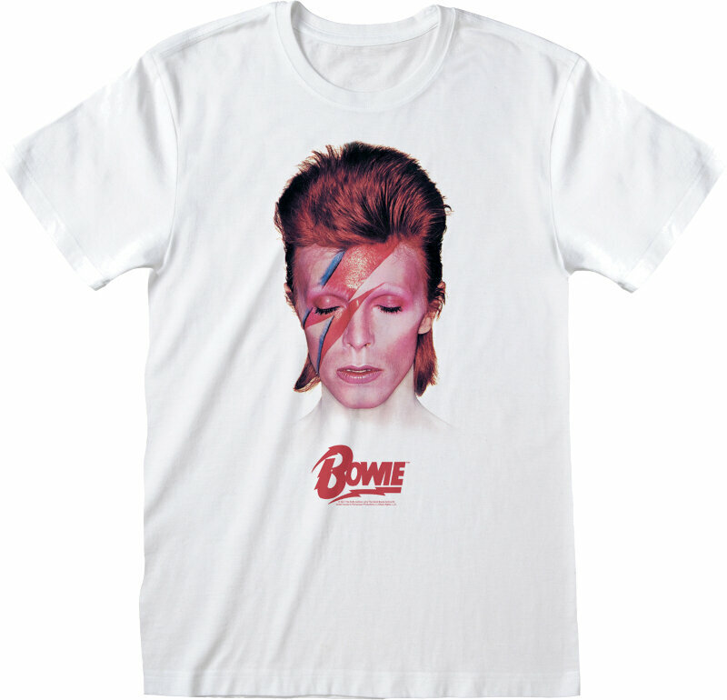 Tričko David Bowie Aladdin Sane White XL Tričko
