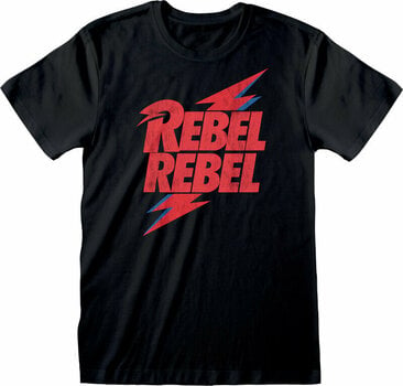 Shirt David Bowie Shirt Rebel Rebel Unisex Black S - 1