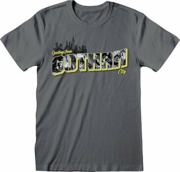 T-Shirt Batman T-Shirt Greeting From Gotham City Unisex Charcoal S - 1