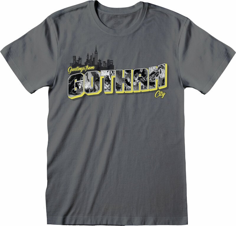 Shirt Batman Shirt Greeting From Gotham City Unisex Charcoal M
