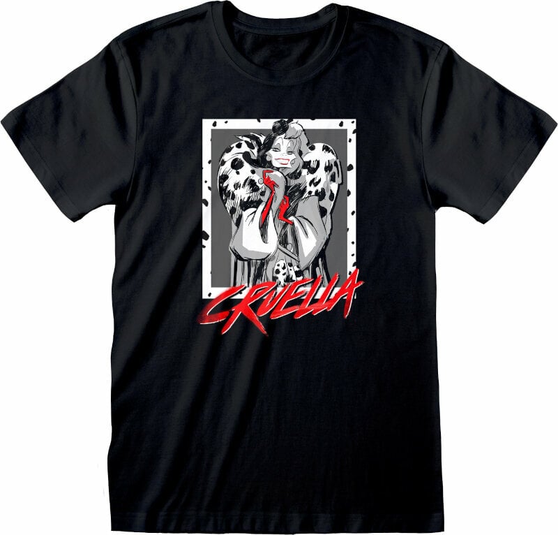 Camiseta de manga corta 101 Dalmatians Camiseta de manga corta Cruella Unisex Black M