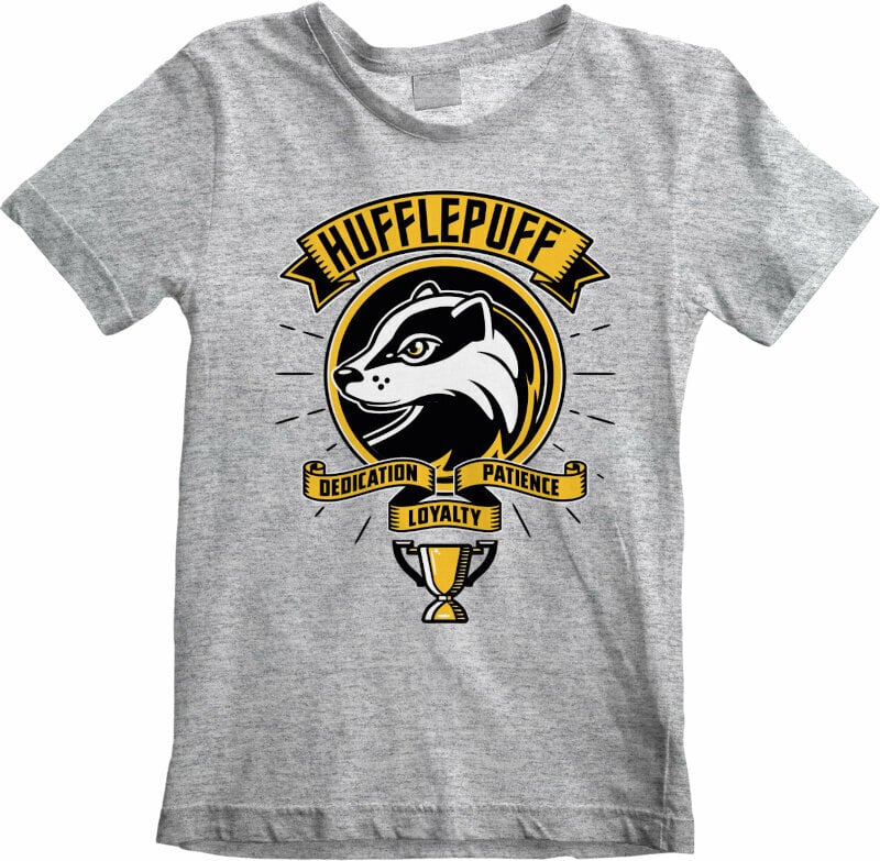 T-shirt Harry Potter T-shirt Comic Style Hufflepuff Unisex Heather Grey 3 - 4 ans