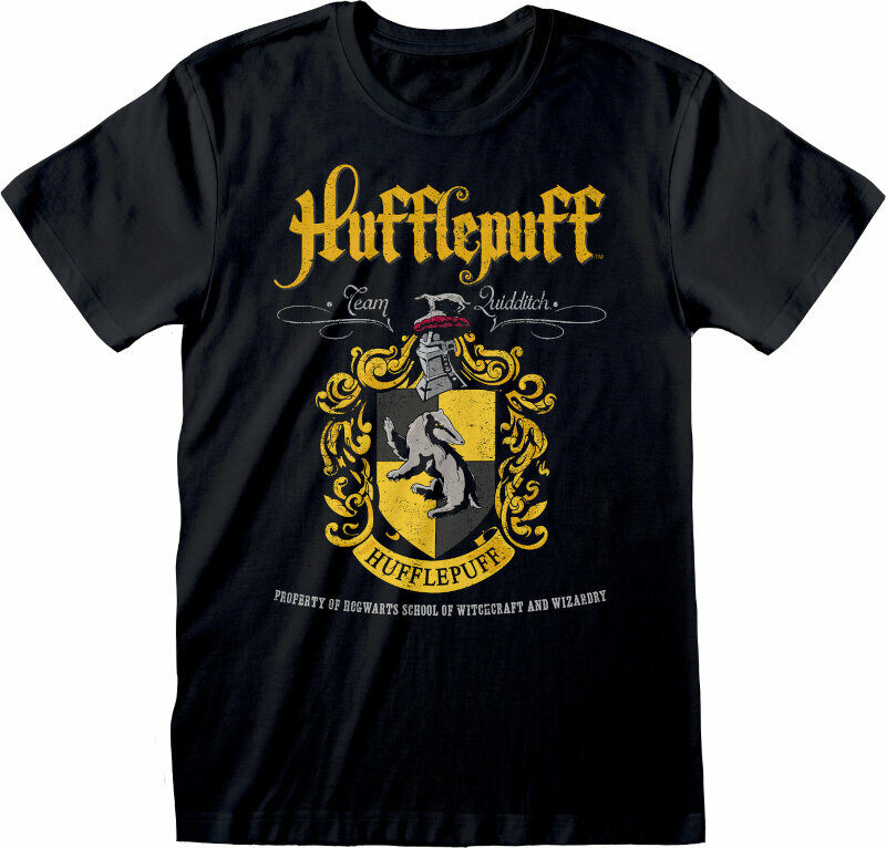 Majica Harry Potter Hufflepuff Black Crest Black L Majica