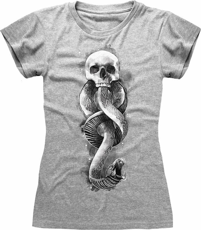 T-Shirt Harry Potter T-Shirt Dark Arts Snake Unisex Heather Grey L