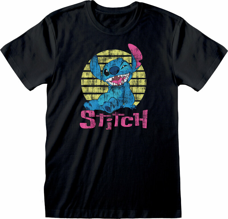 T-Shirt Lilo & Stitch Vintage Stitch Black L T-Shirt