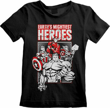 Shirt Avengers Shirt Earths Mightiest Heroes Unisex Black 3 - 4 Y - 1