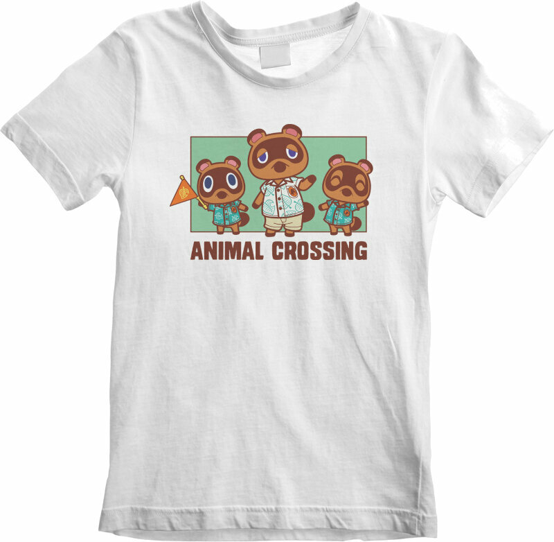 T-Shirt Nintendo Animal Crossing T-Shirt Nook Family Unisex White 5 - 6 J