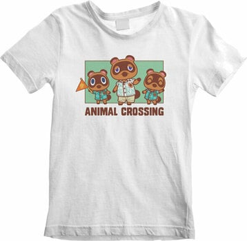 Camiseta de manga corta Nintendo Animal Crossing Camiseta de manga corta Nook Family Unisex Blanco 7 - 8 Y - 1