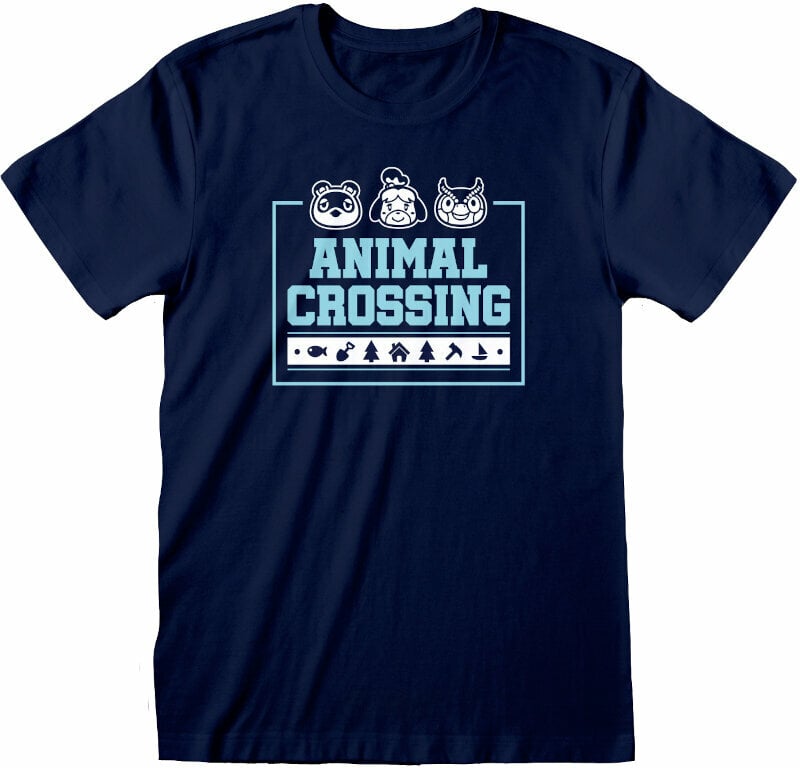 T-Shirt Nintendo Animal Crossing T-Shirt Box Icons Unisex Navy S