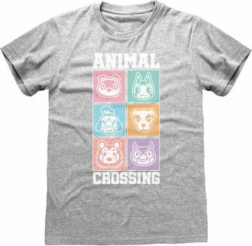 Tričko Nintendo Animal Crossing Pastel Square Heather Grey M Tričko - 1